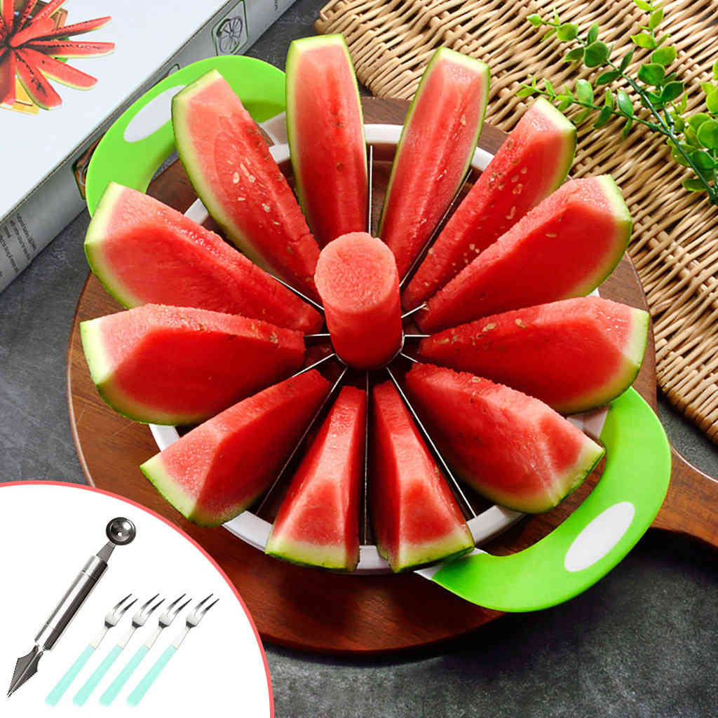 Watermelon cutting knives kitchen accessories knife slicer fruit seeder slicer machine cutting stainless steel kitchen tools cut