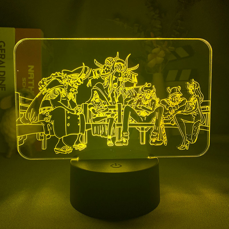 Anime Nightlight LED 3D Picture Night Light One Piece Tobiroppo Desk Lamp Smart Phone 16 Color Remote Control Home Decor Fans Gift