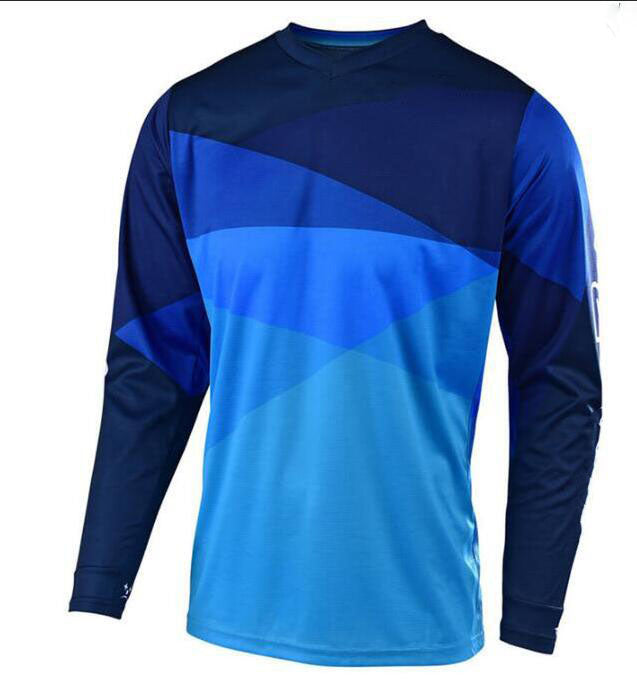 2021 cycling cross-country motorcycle mountain bike round neck shirt T-shirt long sleeve racing car quick-drying can be customized