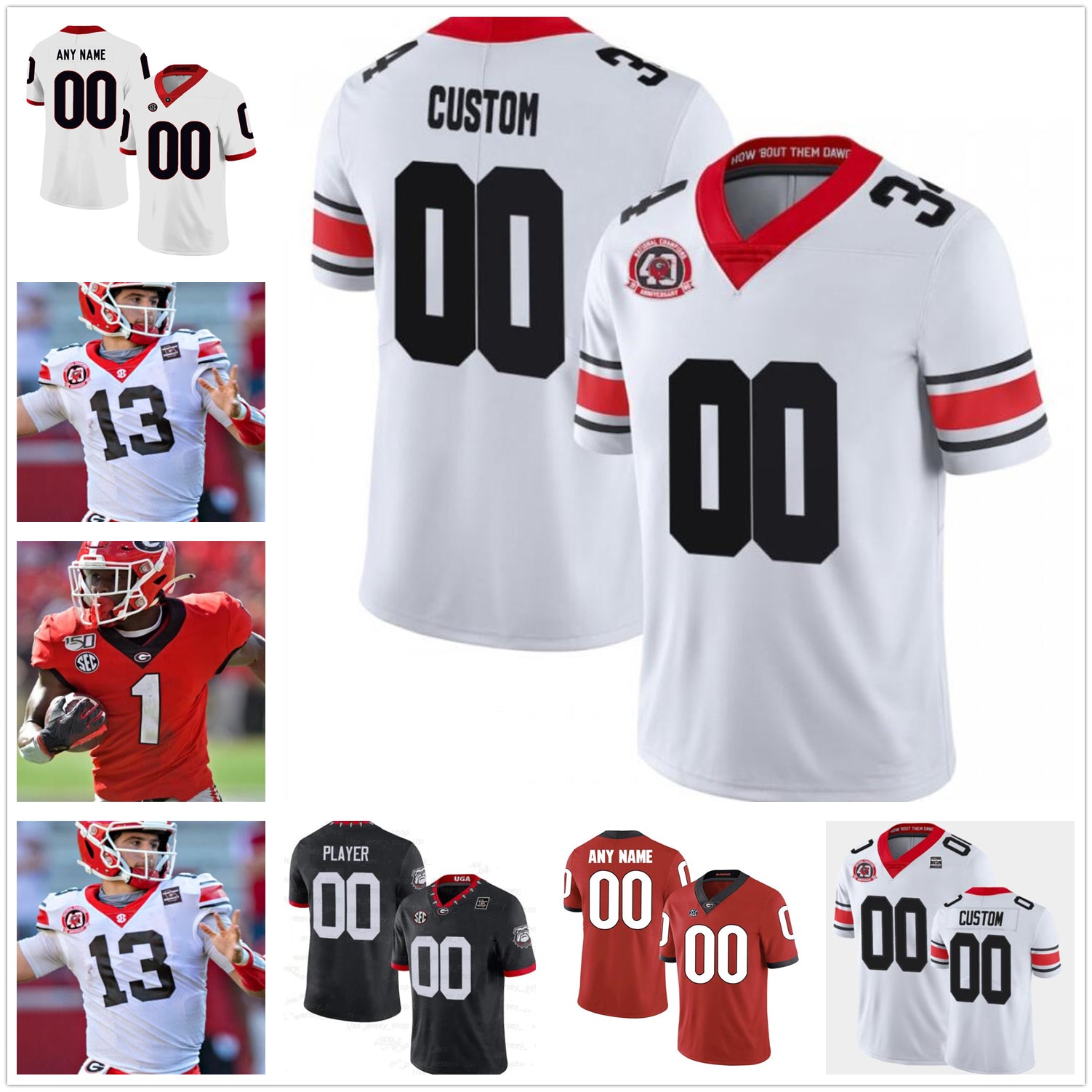 UGA Georgia Bulldogs Jersey Brock Bowers 84 McConkey 99 Davis 34 Herschel Walker MENS YOUTH WOMEN JERSEYS