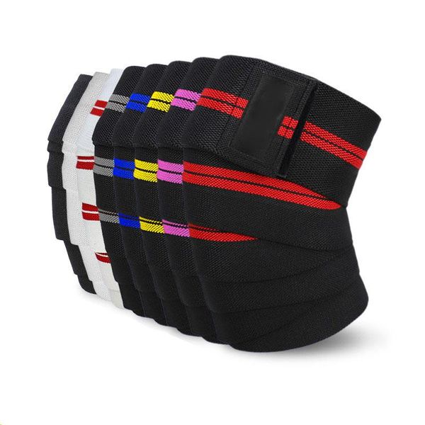 Fitness Pressurized Straps Gym Weight Lifting Leg Knee Compression Training Wraps Elastic Bandages Elbow & Pads