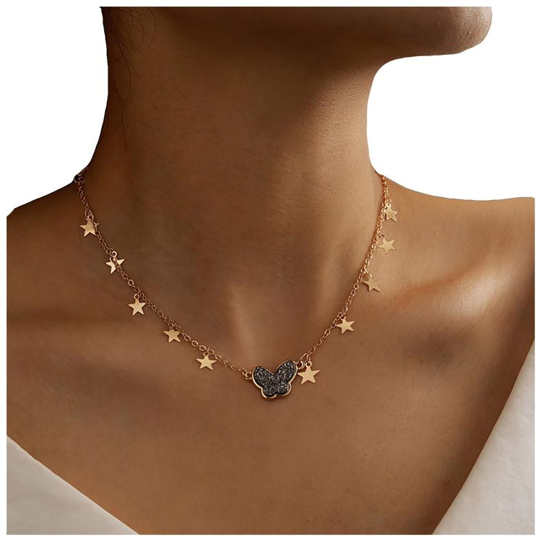 Chains Butterfly Pendant Chokers Necklace Accessories Party Friend Gift