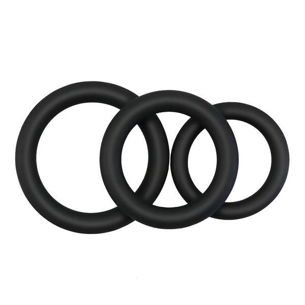 yutong 3pcs-set Silicone Durable Penis Ring Adult Men Ejaculation Delay Cock Rubber Rings Enlargement nature Toys For Male
