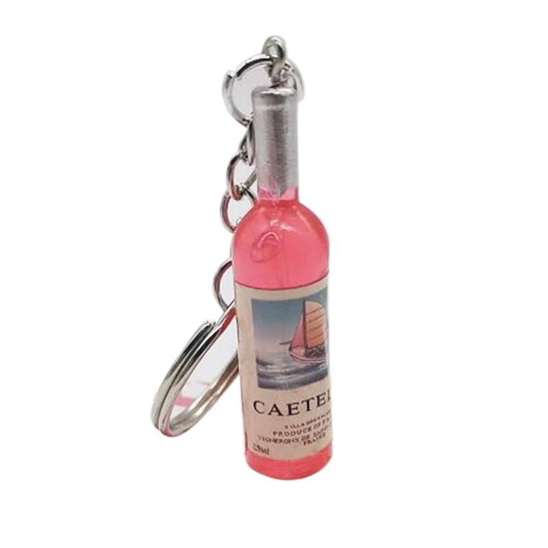 Tiny Vintage Wine Bottle Key Chains Women Men&#039;s Ring Trinket Souvenirs Beer Keychain Party Jewelry Keychains