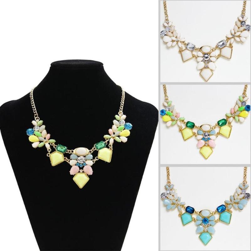 Pendant Necklaces Necklace Women Fashion Crystal Jewelry Statement Charm Chain Choker Colorful Bohemian Gift Db13 P30