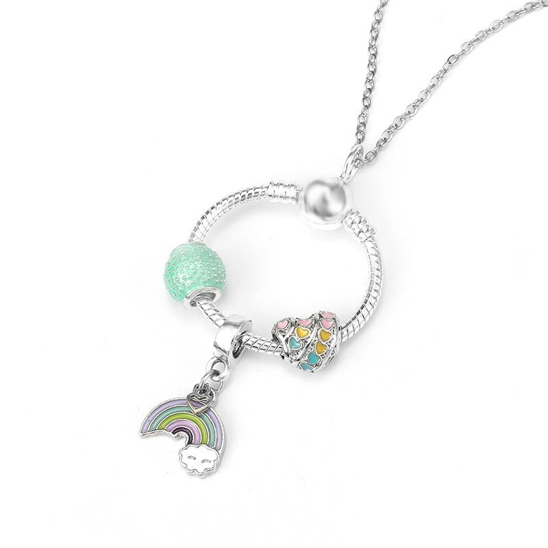 Pendant Necklaces ZMGOODY Fashion Style Jewelry Collier Rainbow Of Love Statement Necklace For Women Lovers Gift Special Offer