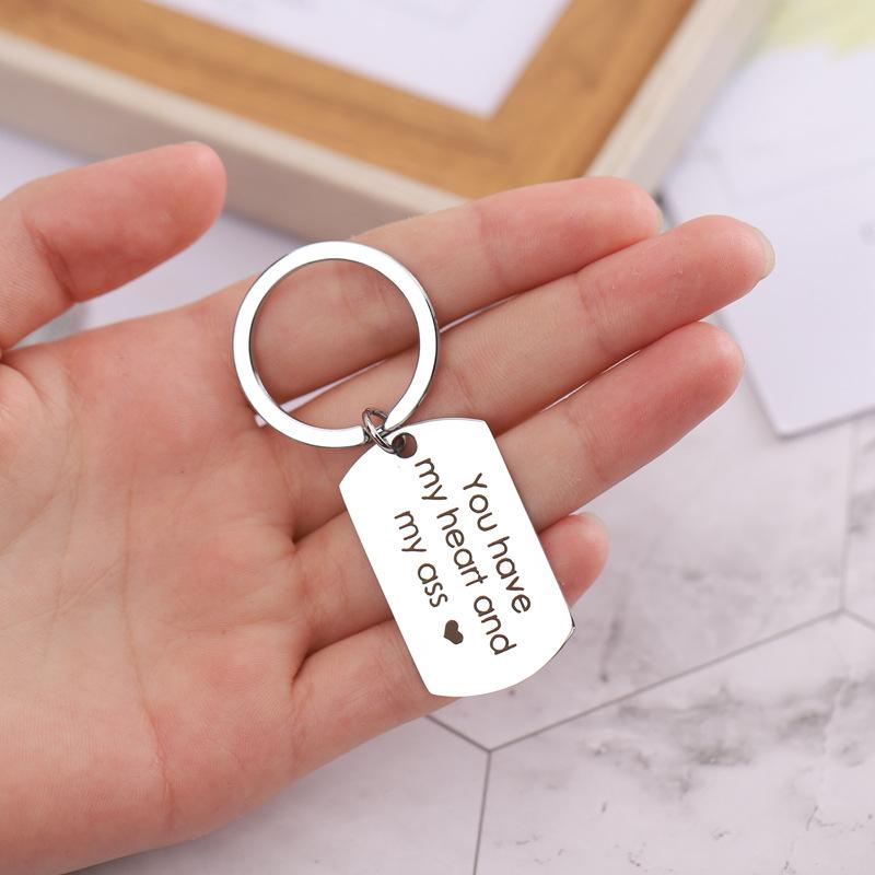 Keychains Funny Keychain You Have My Heart And Ass Gifts For Couples Boyfriend Girlfriend Key Ring Chains