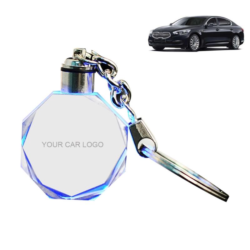 Keychains Creative Luminous Key Chain Cool Custom Made Logo LED Car Ring Excellent Gift For Family Friends G99F