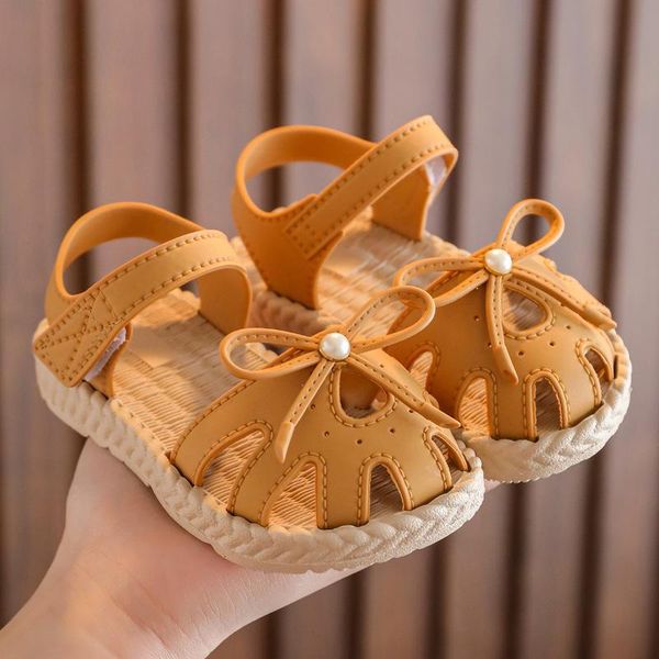 Summer Kids Shoes 2024: Breathable Soft Princess Bow Sandals for Girls