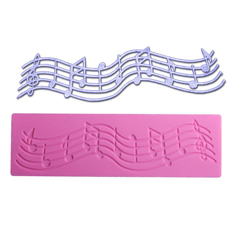 Baking Moulds Music Lace Silicone Mold Cake Decorating Tools Note Wedding Cookie Chocolate Molds Pastry