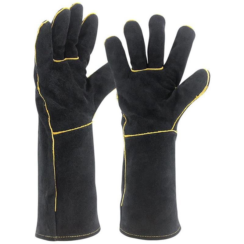 Oven Mitts Gloves Cowhide Barbecue Microwave Insulated Anti-Scald And High Temperature Labor Insurance