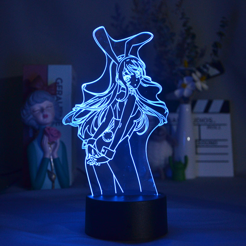 3D Lamp Table Bedside LED Night Light Baby Bluetooth Nightlight Sakurajima Mai Home Party Hotel Club Decor Kids Gift APP Control