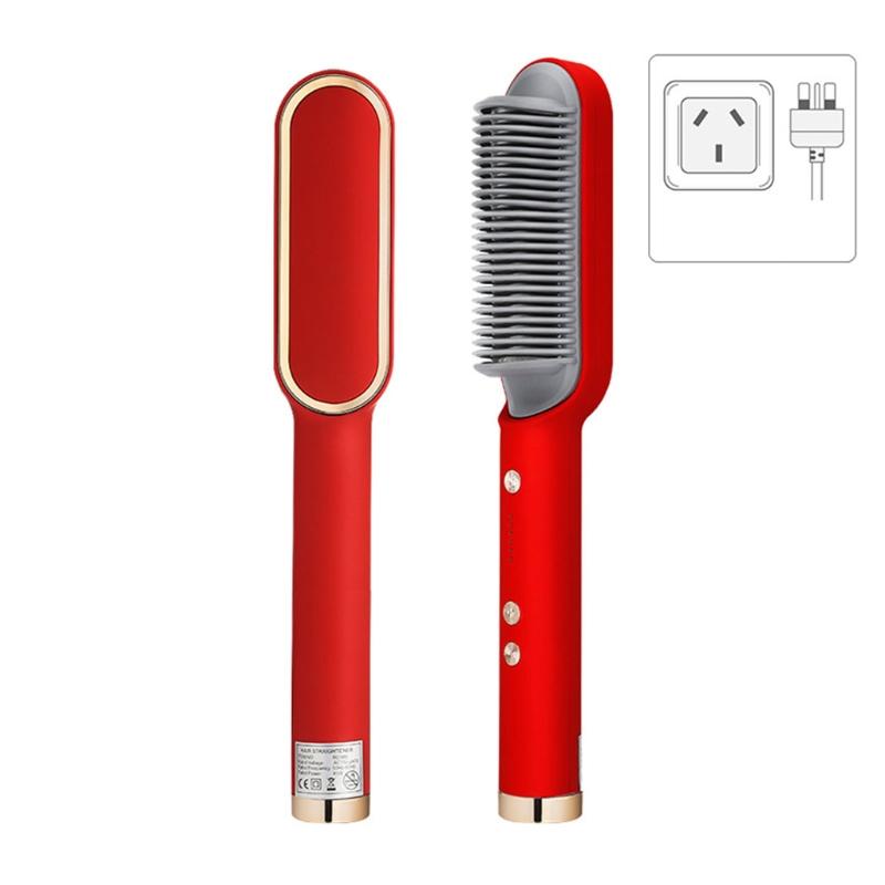 Electric Hair Brushes Travel Straightener Comb For Women Professional Hai Brush Anti-scald 30s Heat Up Auto Shutdown Home Office