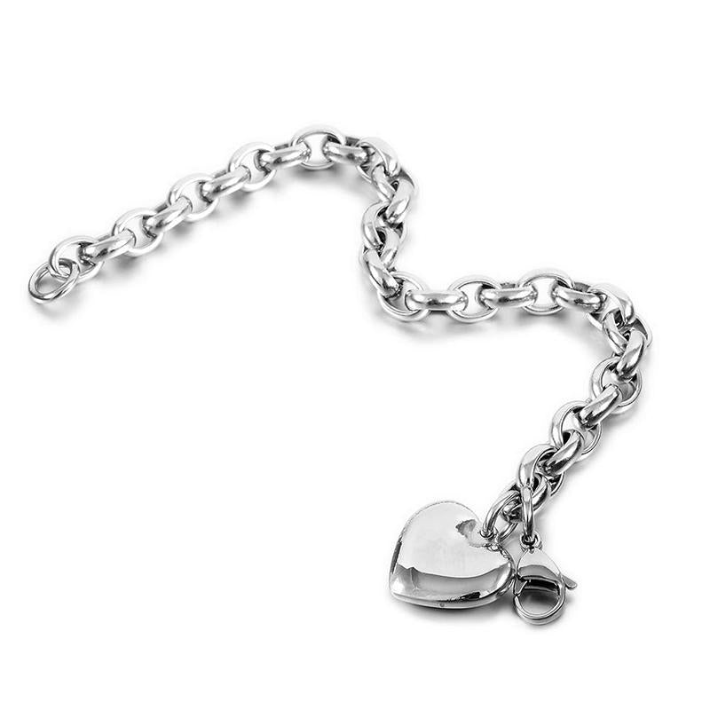 Link For Women Heart Female Accessories 2022 Stainless Steel Chains On The Hand Statement Bracelets GiftsLink Chain