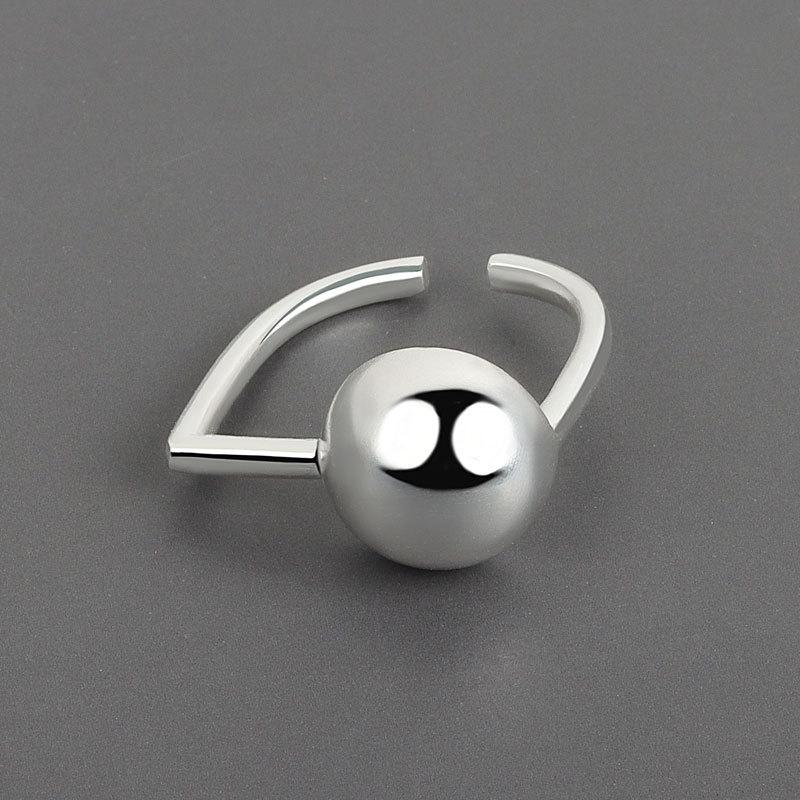 Cluster Rings 925 Sterling Silver Geometric Round Ball For Women Fashion Simple Creative Birthday Party Jewelry Gifts Wholesale