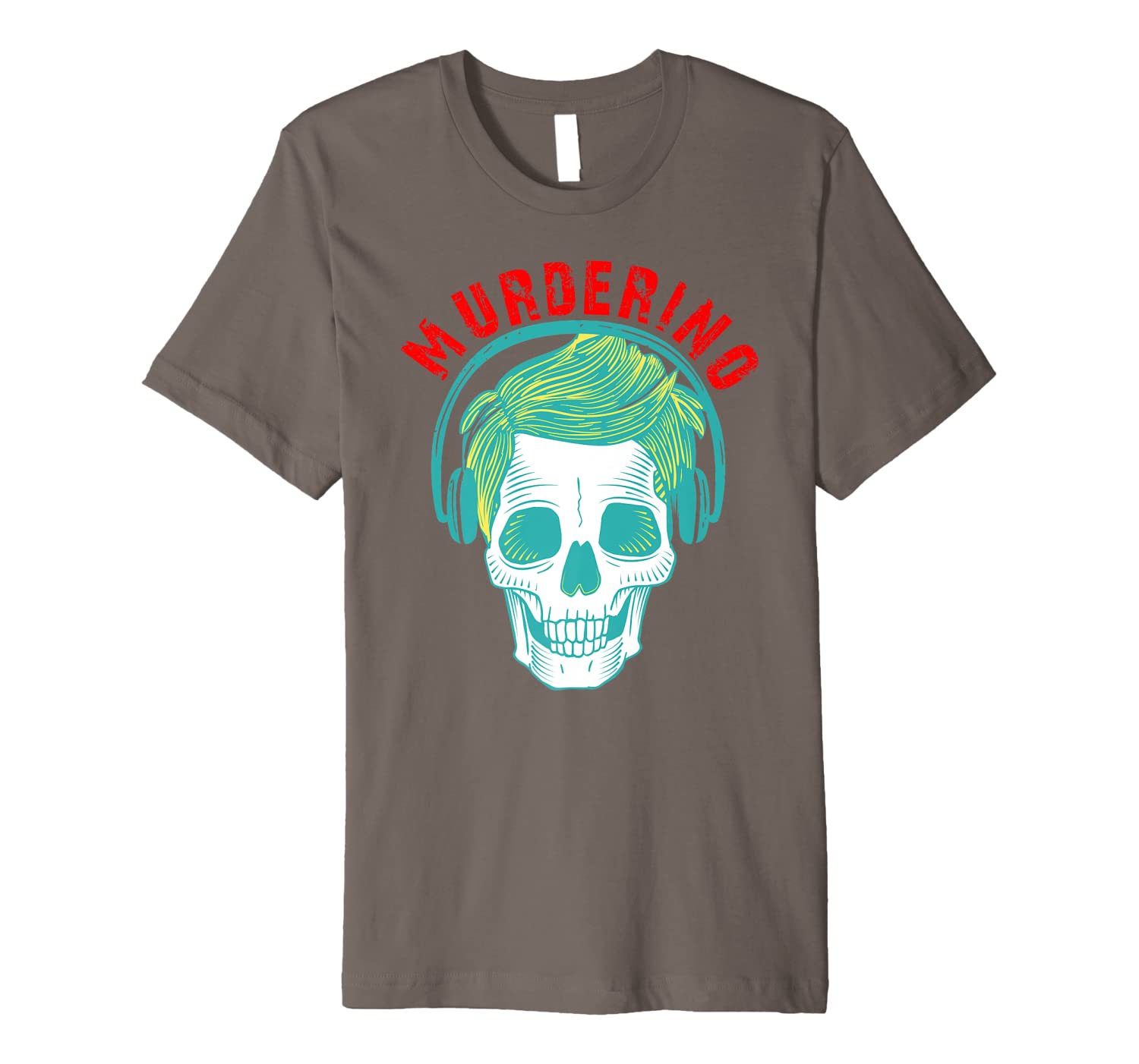 True Crime Podcast Shirt Murderino Skull Headphones Gift Premium T-Shirt