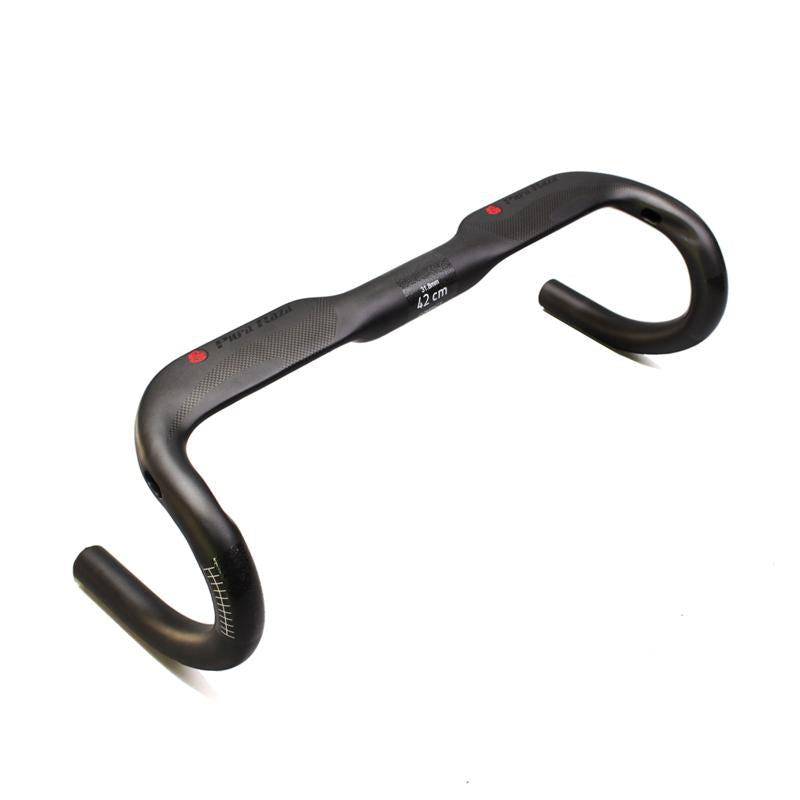Bike Handlebars &Components Super-Light Carbon Road Bicycle Handlebar Steering Wheel Rod Internal Cable Bent Handle Bars Black