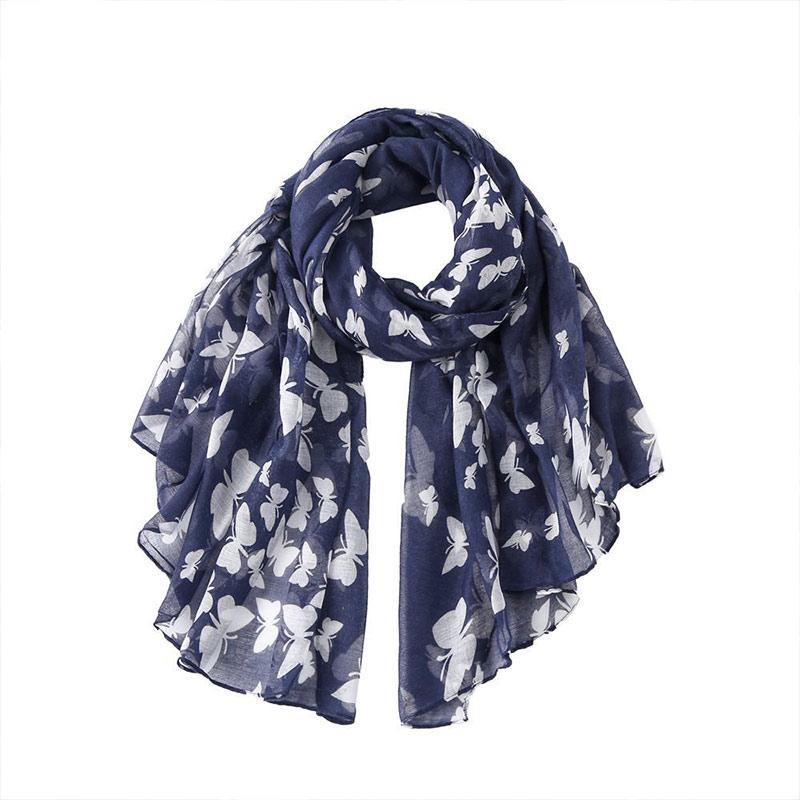 Scarves Fashion Long Printed Butterfly Scarf Lightweight Neck Shawl Wrap For Women Spring Fall AIC88