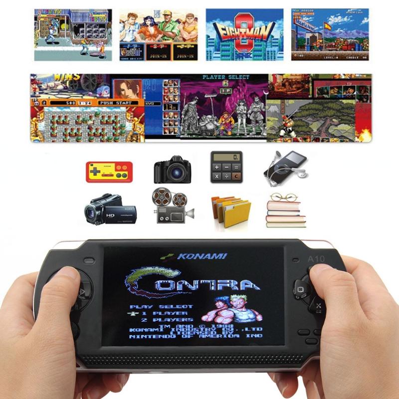 Portable Game Players Kids Handheld Console Portatil Video Games 4.3 Player Classic Tetris 500 8GB With MP3-4 Camera Oyun