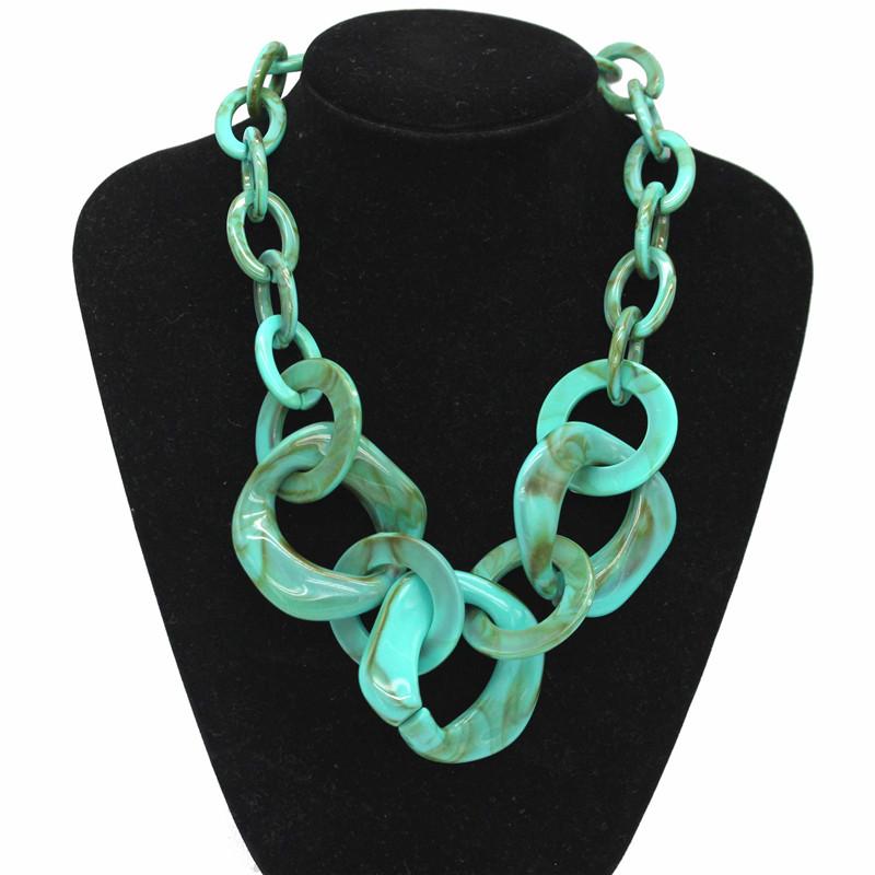 Chokers Olaru Punk Big Chains Acetic Acid Sheet Choker Necklaces Woman Statement Chunky & Pendants Jewelry Fashion Accessories