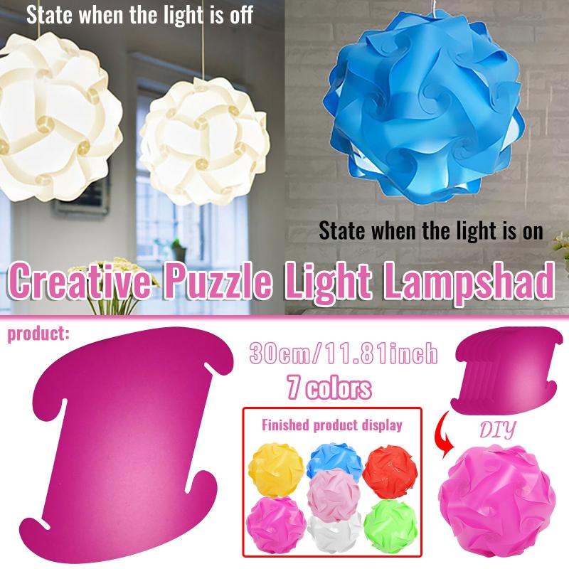 Lamp Covers & Shades 4# Diy Puzzle Shade Kit Decorative Protection Lampshade 30cm-11.8inch Modern Bedroom Home Decoration