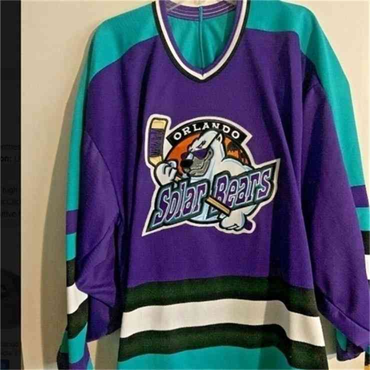 3740goodjob Men Youth women Vintage VTG 90&#039;s Ihl Echl Bauer Orlando Solar Bears 30 BESTER 29 David Bell Vintage Hockey Jersey Size S-5XL