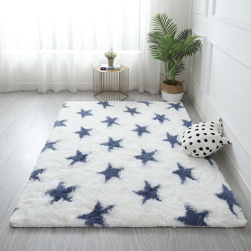 Living Room Bedroom Carpet Polyester Filament Silk Girl Heart Ins Wind Cute Plush Children&#039;s Room Bedside Blanket Floor Mat