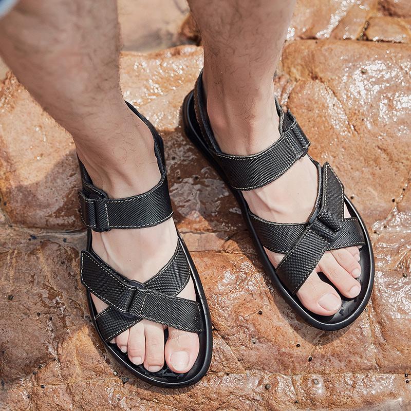 Sandals Youth Trend Casual Shoes Men Summer Men&#039;s Drivings Breathable Brand Outdoor Beach FlatsSandales Homme D Ete