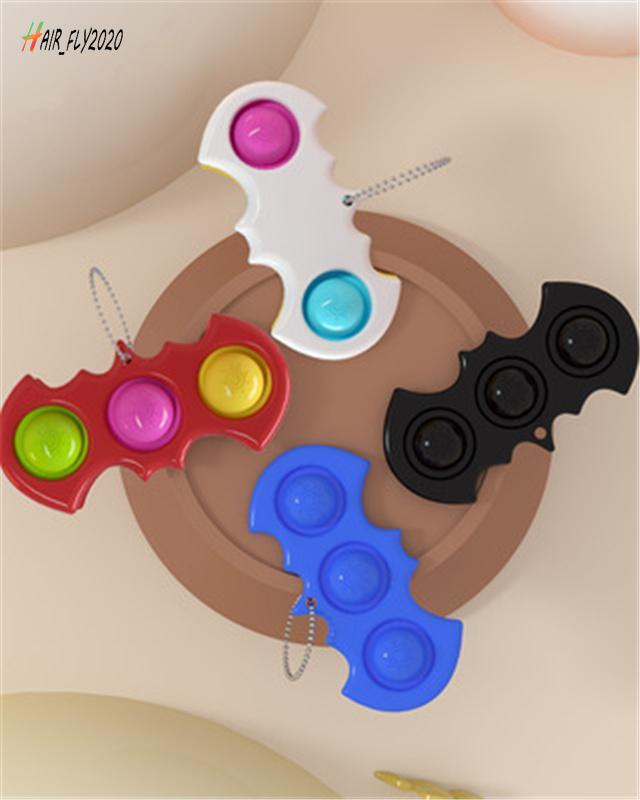 toy Rodent Pioneer Push Bubble Keychain Kids Novel Fidget keychains Simple Dimple Toys Key Holder Rings Bag Pendants decompression HM22