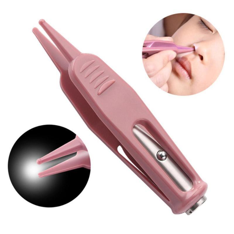 Electric Nose & Ear Trimmers 1pc Baby Nasal Clips Glowing Booger Cleaner Daily Care Clip Infants Clean Navel Visible Safety Tweezers