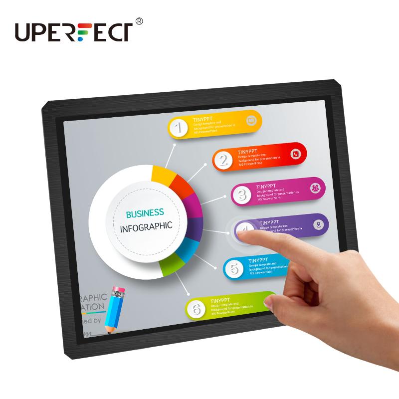 Monitors UPERFECT 12.3&quot;Touch Monitor Computer Display 1600Ã1200 Portable Capacitive External Screen 4:3 With DVI VGA For PC