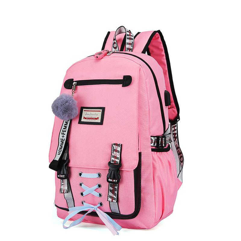School Bags Schoolbag With Combination Lock Large For Teenage Girls Usb Theft Backpack Book Bag Youth Leisure College Backpacks