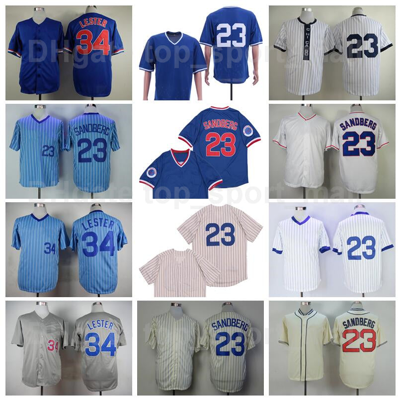 Retro 1909 1929 1969 1984 1988 1990 1994 Vintage Baseball 23 Ryne Sandberg Jersey 34 Jon Lester Cooperstown All Stitched Cool Base Retire