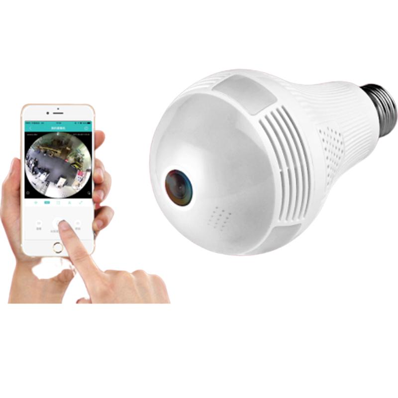 Cameras 360 Degree Wireless IP Bulb Camera 1080P E27 Lamp Panoramic FishEye Smart Home Monitor Alarm CCTV WiFi Security