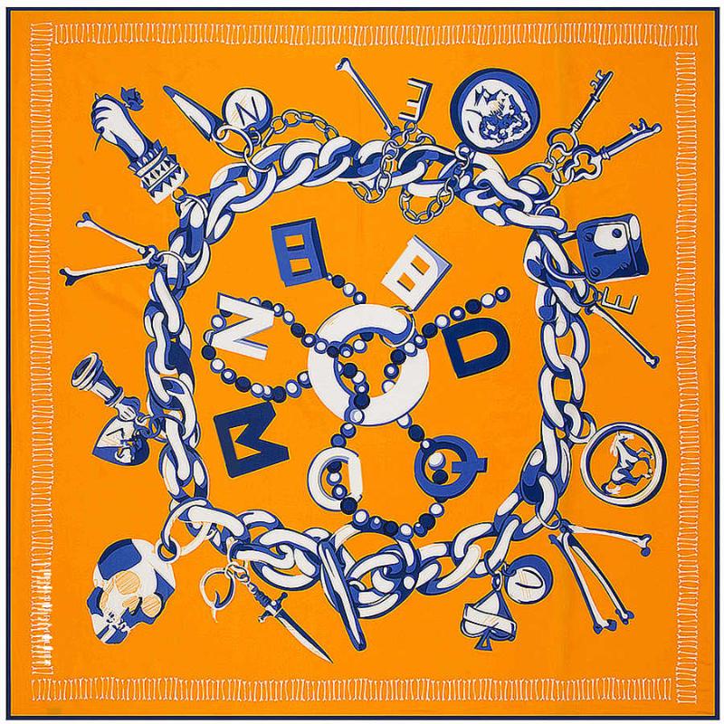 Scarves 130cm Headband Letter PrintGiant Scarf In 100% Silk Twill For WomenLarge SquareScarves Hijab Beach Towel