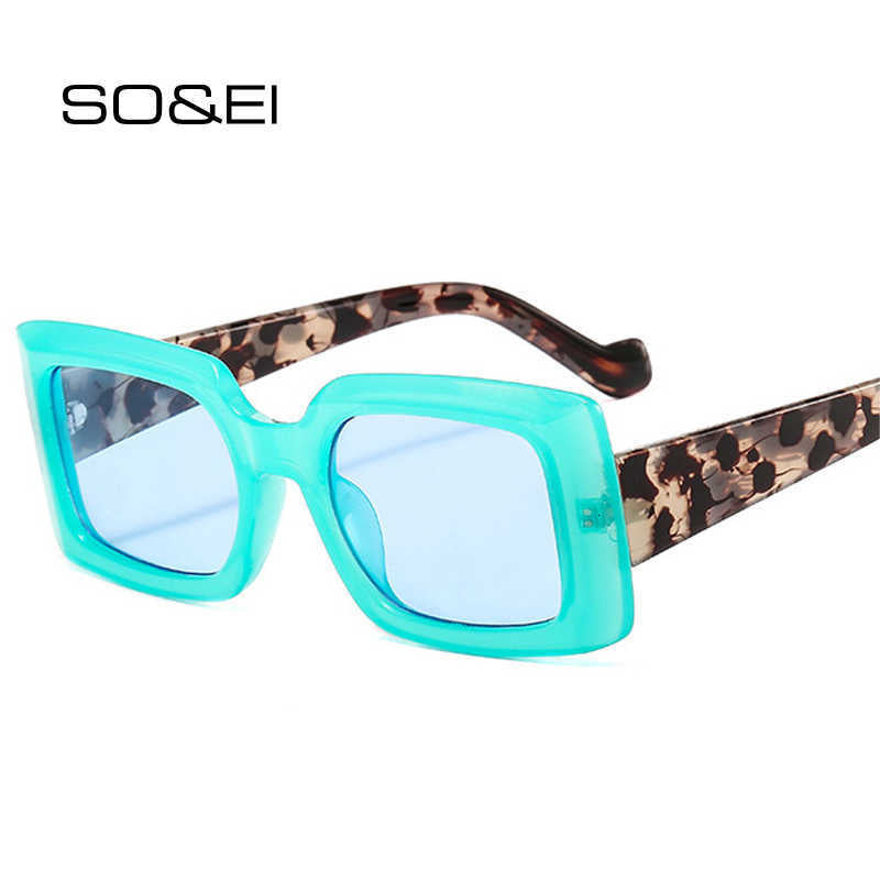 Sun Glasses SO&EI Fashion Colorful Square glasses Women Candy Color Eyewear Retro Rectangle Female Trending Shades UV400 Men