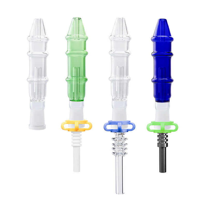 Headshop999 CSYC NC012 Hookah 14mm Bubbler Pipes GR2 Titanium Nail Quartz Banger Nails Tower Style Dab Rig Glass Water Bongs