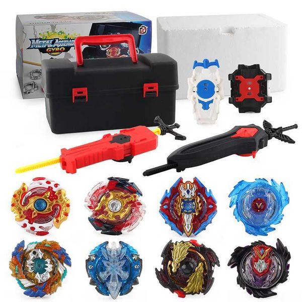 Burst B-100 B-86 B-92 B-73 B-122 B-48 B-96 Spinning Top Set with Grip Launcher Metal Fusion Gyroscope Toys For Children Gifts X0528