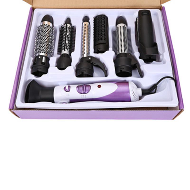 Electric Hair Brushes KM-585 Multifunctional Dryer Curling Styler 7 In 1 Home Styling Hairdressing Comb