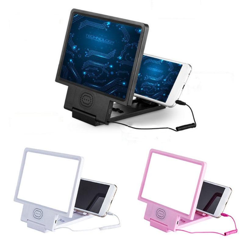 Cell Phone Mounts & Holders 3D Mobile Screen Magnifying HD Stand Holder Video Folding Enlarged Sound
