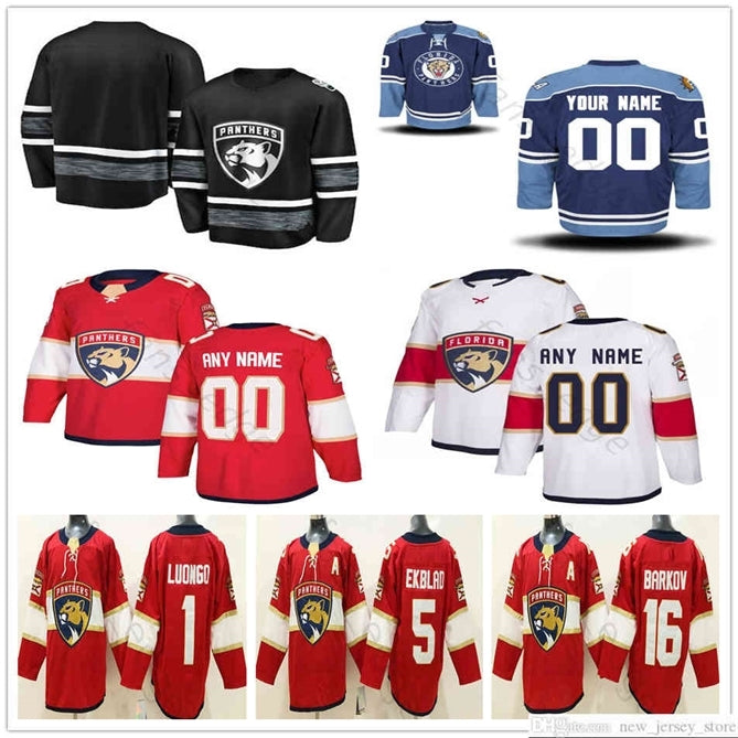 96 Custom Florida Panthers 5 Aaron Ekblad 16 Barkov 21 Vincent Trocheck 72 Frank Vatrano 63 Evgenii Dadonov Men Women Kids Youth Hockey Jerseys