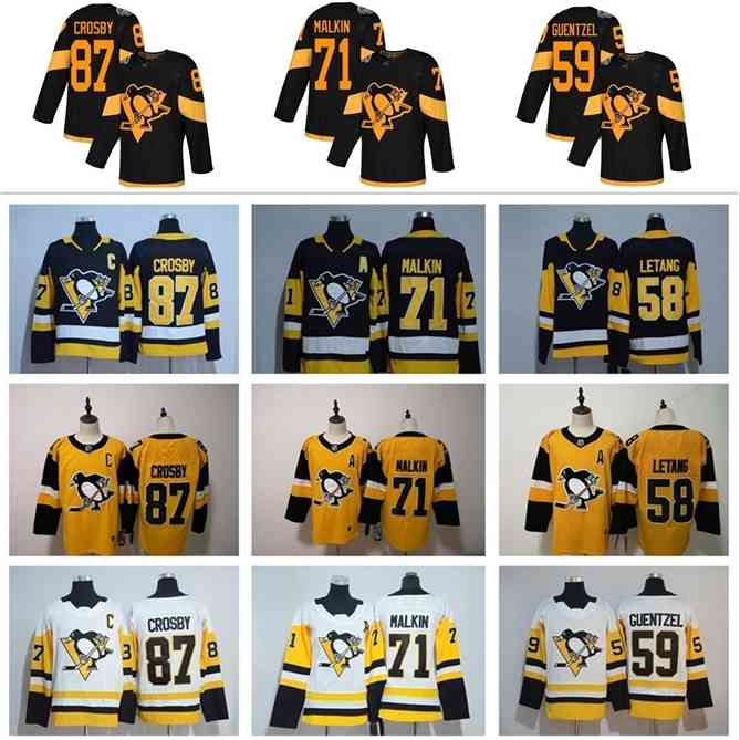 96 2020 Pittsburgh Penguins Jersey 87 Sidney Crosby 71 Evgeni Malkin Phil Kessel Kris Letang Lemieux Matt Murray Guentzel Hockey Jersey