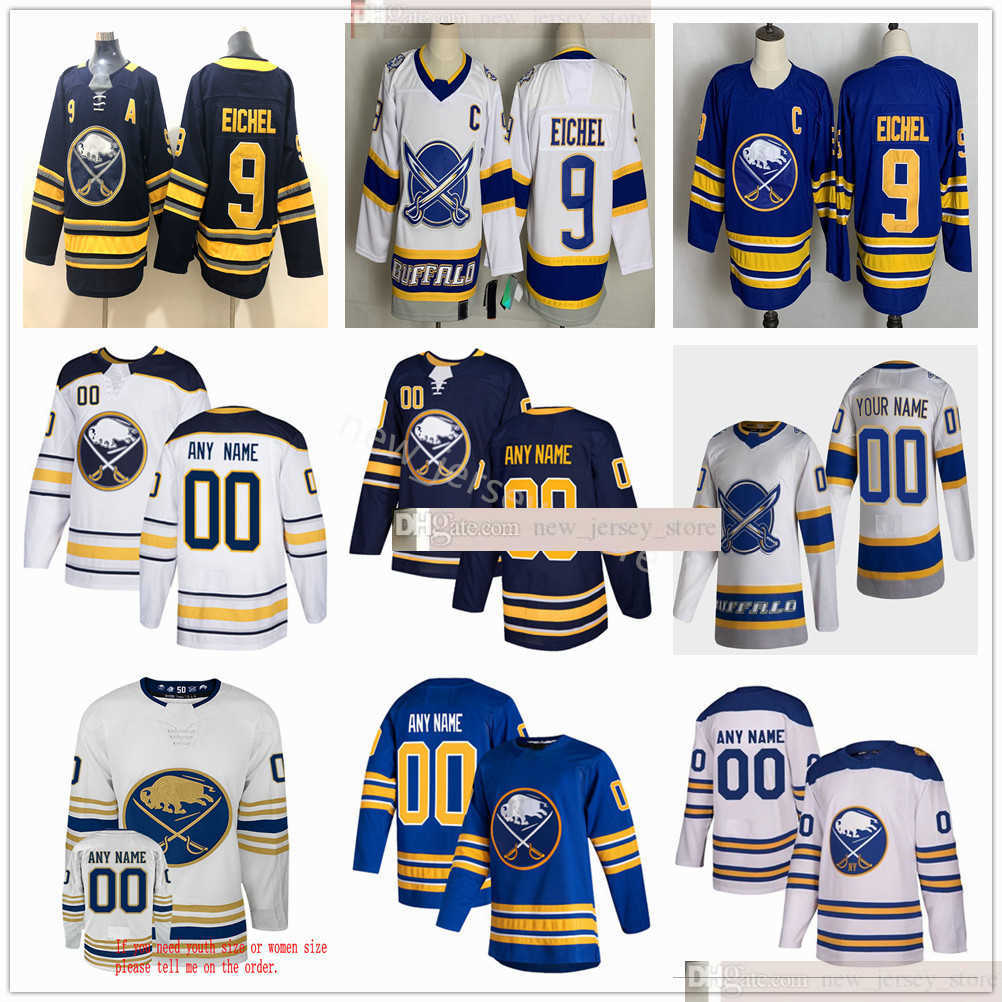 Custom 2021 Mens Women Youth Kids Hockey Buffalo Sabres 9 Jack Eichel Sam Reinhart Rasmus Ristolainen Dahlin Taylor Hall Jeff Skinner