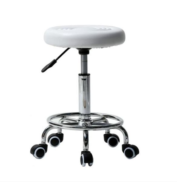 2022 Furniture Fashion Round with Lines Rotation Bar Stool White chairs desk