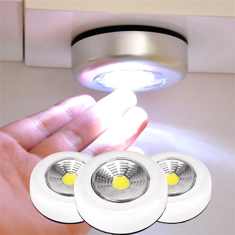 Night Lights COB LED Touch Control Lamp For Wardrobe Bedroom Stairs Kitchen Wireless Under Cabinet Light Battery Powered Closet