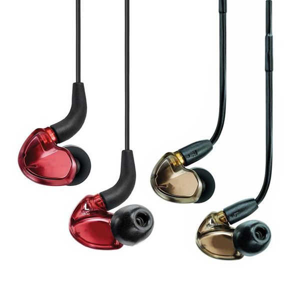 Top Seller SE535 In-Ear HIFI Earphones Noise Cancelg Headsets Handsfree Headphones with Retail Package Red Gold 2Colors Earphone