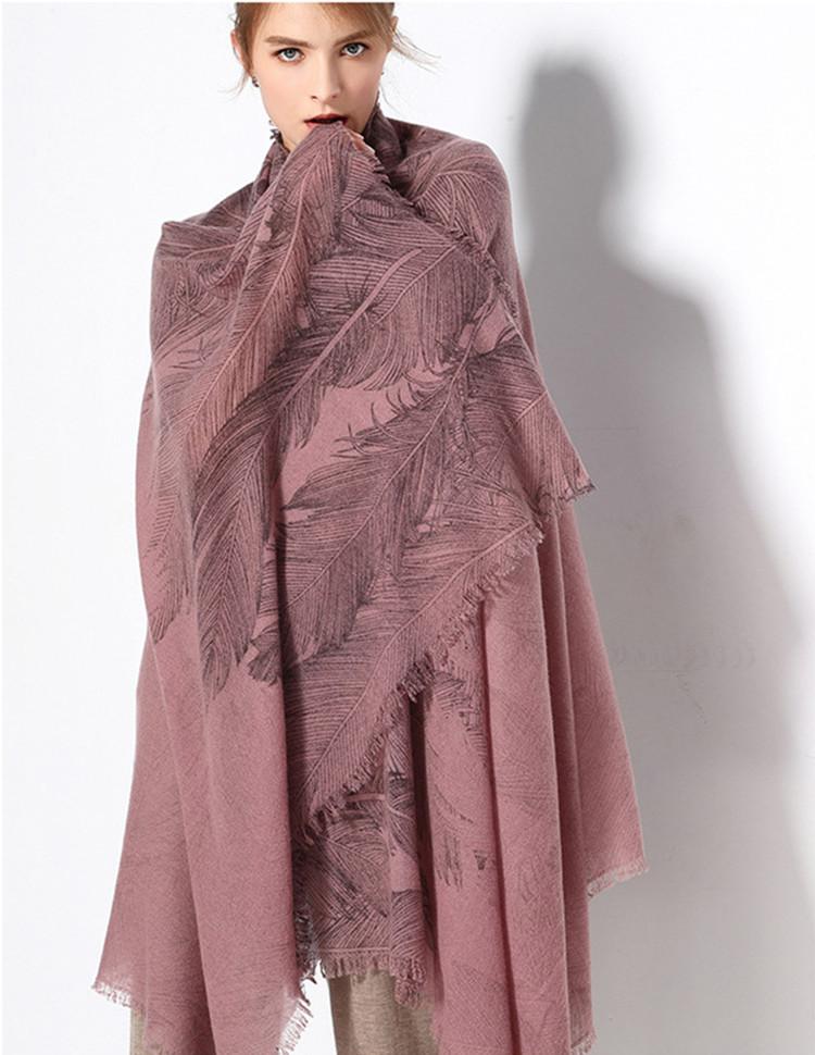 Scarves 100%goat Cashmere Women Exquisite Printed Boutique Big Scarf Shawl Pashmina 95x195cm 4sides Burrs