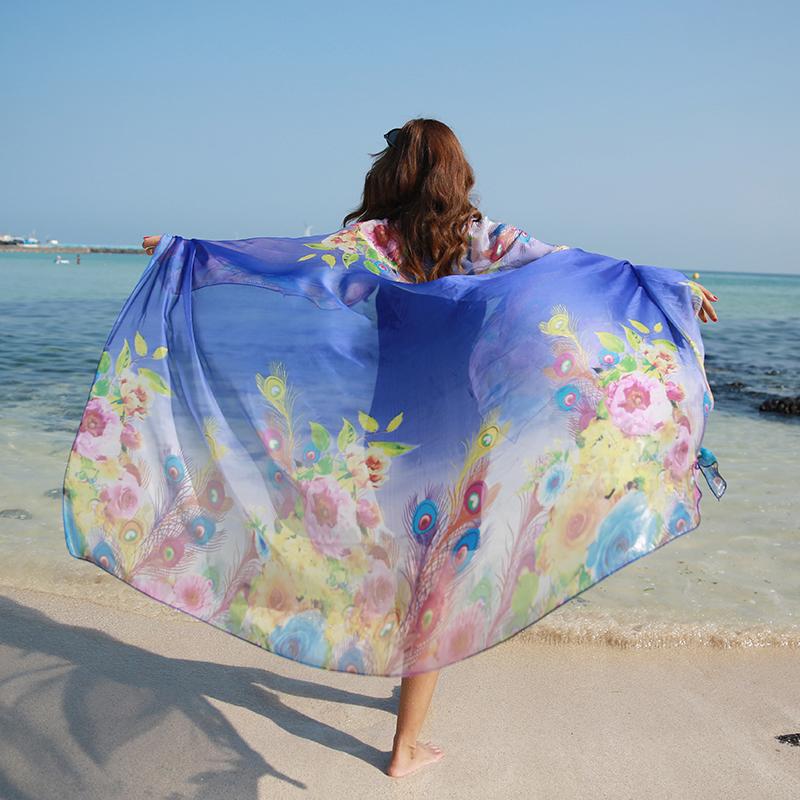 Scarves Feather Women Scarf Summer Spring Girls Shawl Beach Blanket Poncho Luxury Scarver Ponchos And Capes