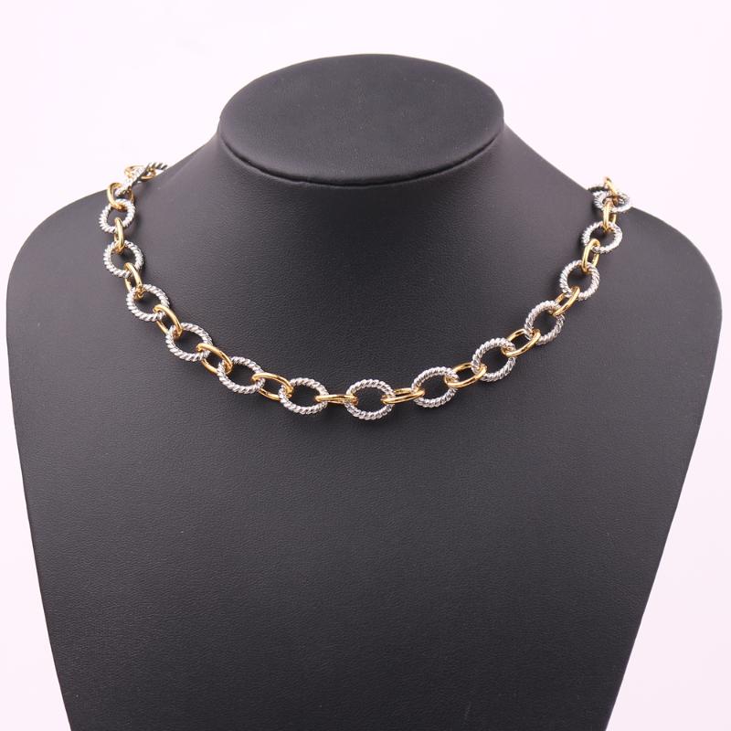 Pendant Necklaces Fashion Punk Miami Cuban Choker Necklace Collar Statement Hip Hop Big Chunky Aluminum Golden Thick Chain Women Jewelry