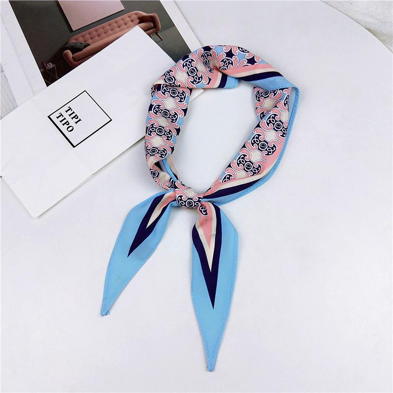 Scarves Solid Color Simple Small Hair Tie Decorative Multifunctional Head Wrap Neckerchief Cloth Neck Elegant Triangle Scarf For Women